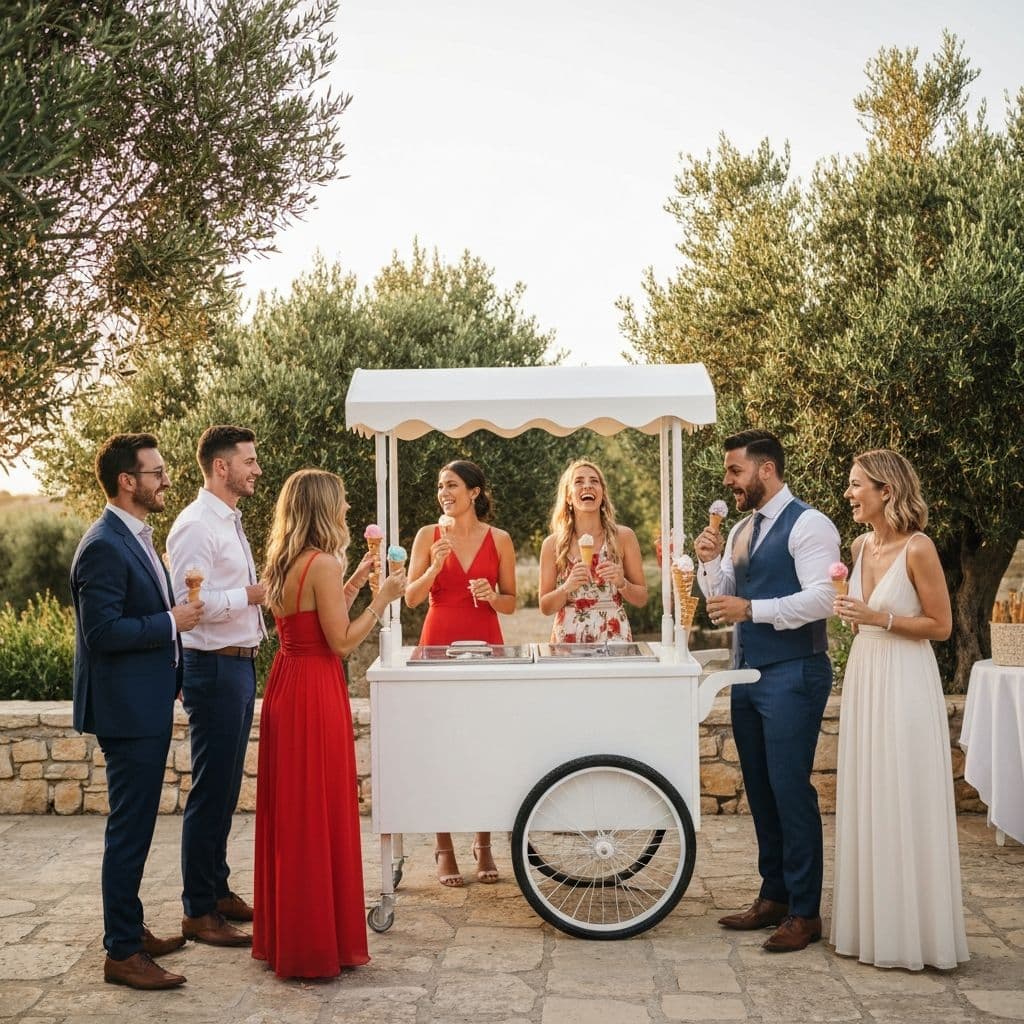 Wedding ice cream service